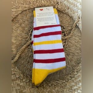 NWT McDonald's x Peace Collective McHappy Day 2021 Striped Socks - Rare